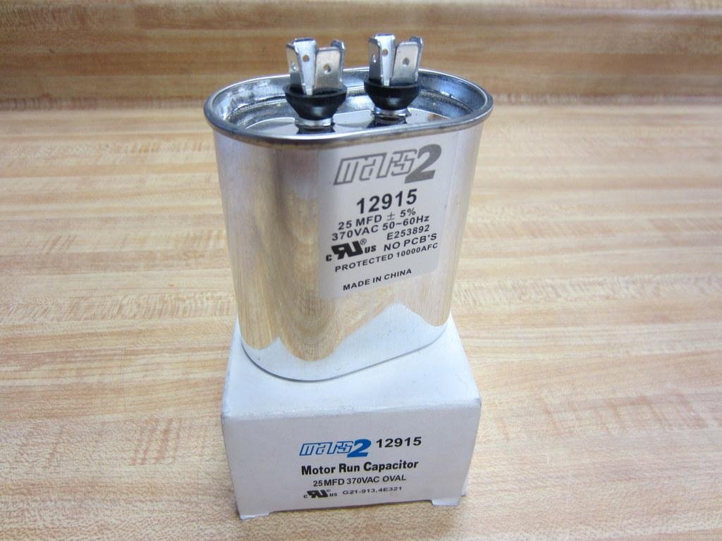 Mars 2 12915 Motor Run Capacitor 25 MFD 370V Oval: Hvac Controls ...