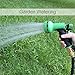 GDEALER Garden Hose Nozzle 9 Pattern Hand Spray Nozzle Heavy Duty Hand Free Clip High Pressure Water Hose Nozzle for Watering Plants, Car Wash and Showering Pets with 2 Extra Rubber Gaskets
