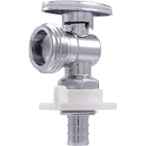 SharkBite 1/2 Inch x 3/4 Inch MHT Crimp Angle Stop Valve, Quarter Turn, Brass Plumbing Fittings, PEX Pipe, PE-RT, 23064LF