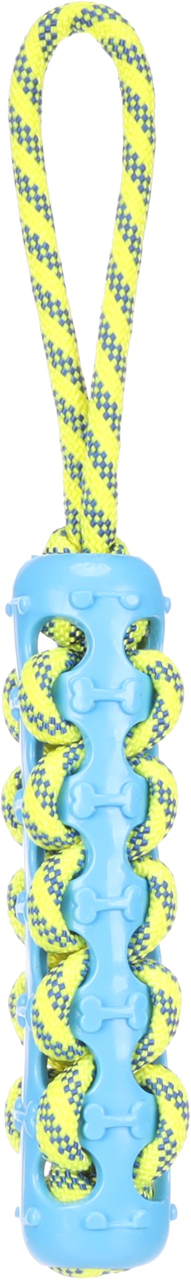 Flamingo DT TOFLA PULL ROPE WITH TPR STICK BLUE/YELLOW 40x5x5CM