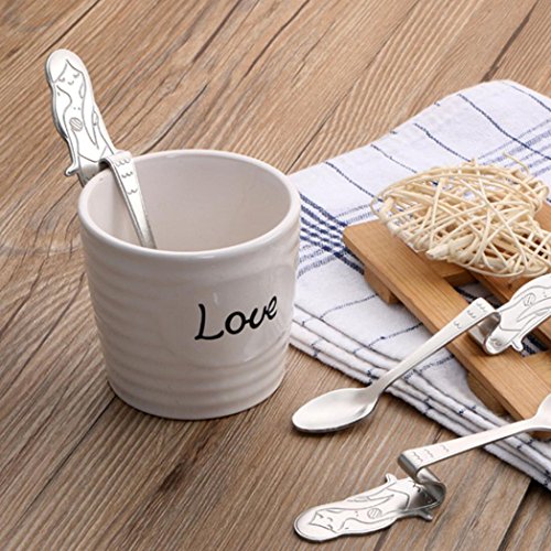 image for Qisc Coffee Hanging Spoons, Foodgrade Stainless Steel Demi Spoons for 