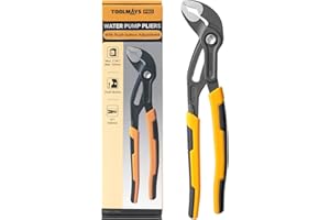Upgrade 10-Inch Groove Joint Pliers, Water Pump Pliers, Fast Adjust Tongue and Groove Pliers, V-Jaw Water Pump Pliers with Co