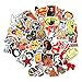 Cool Sticker 100pcs Random Music Film Vinyl Skateboard Guitar Travel Case Sticker Door Laptop Luggage Car Bike Bicycle Stickers (300pcs)