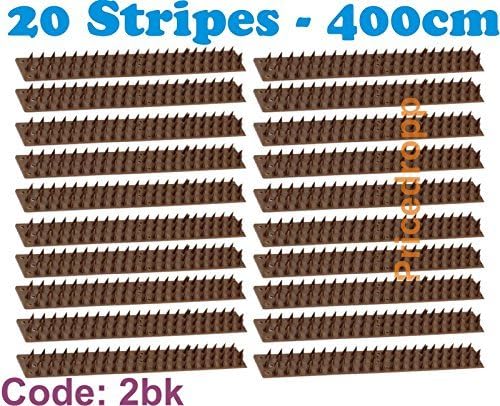 Garden Fence Spikes For Pests Intruders Birds Cats (20 Strips - 400cm 2 Block) by My Garden Path