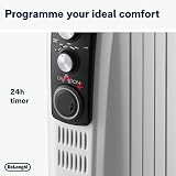 DeLonghi Dragon 4 TRD40820T Oil Filled Radiator 2kW White with Timer Wheels view 5