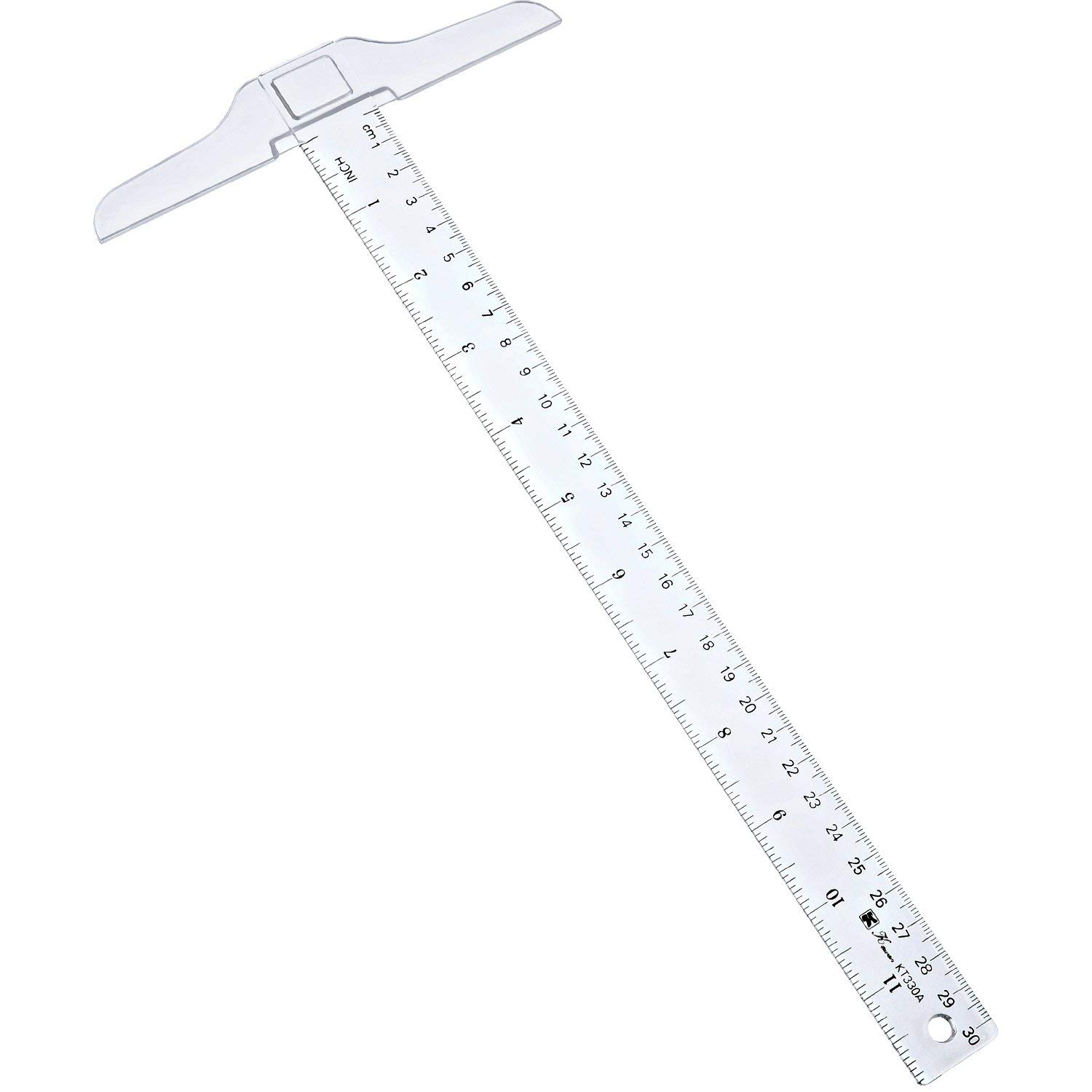12 Inch/ 30 cm Junior T-Square Plastic Transparent T-Ruler for Drafting and General Layout Work (1)