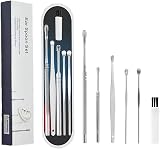 CCLKHY Ear Wax Removal Kit 6 Pcs Stainless Steel Ear Curettes with Storage Box view 1