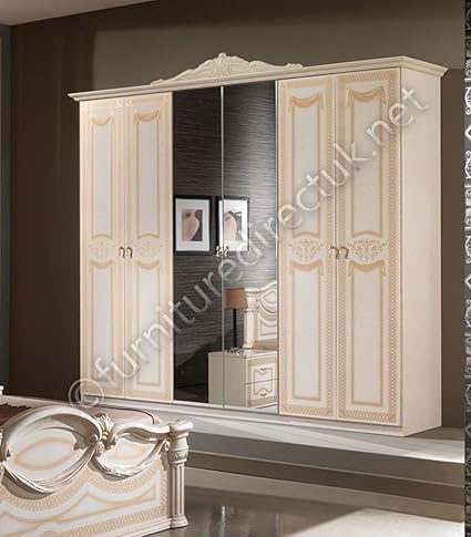 Mcs Sissy Cream 6 Door Wardrobes Amazon Co Uk Kitchen Home