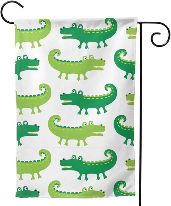 N / A Doble Cara Patio/Césped De Decoración, Animal De Cocodrilo De