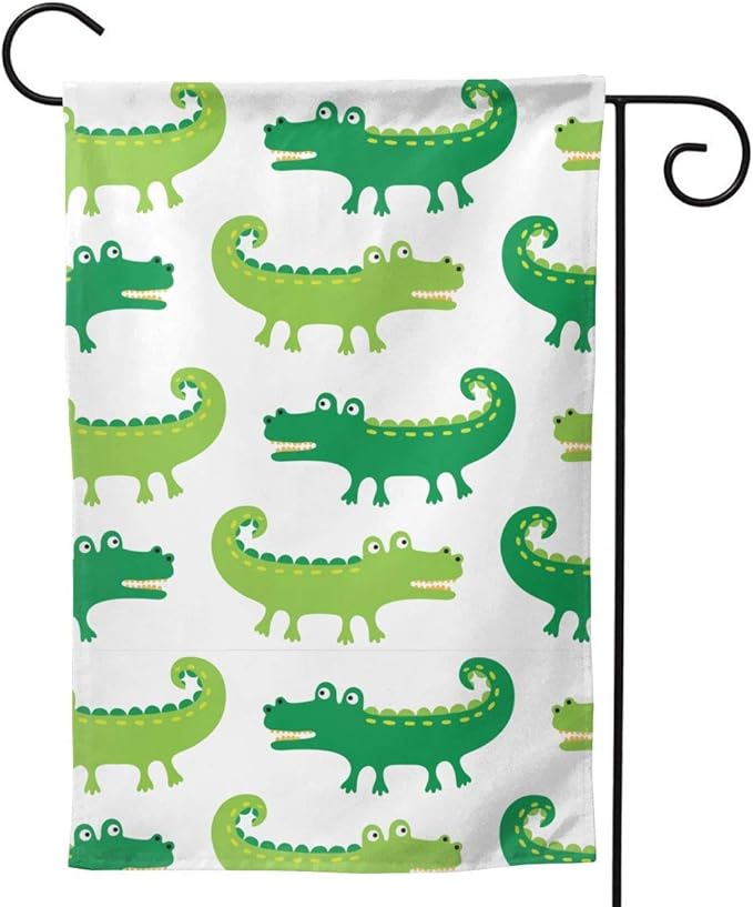 N / A Doble Cara Patio/Césped De Decoración, Animal De Cocodrilo De