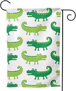N / A Doble Cara Patio/Césped De Decoración, Animal De Cocodrilo De