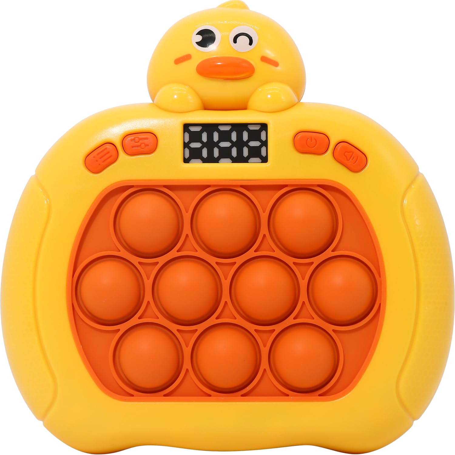 Quick Push Bubble Game,POP Toy Fast Push Game,Quick Push Pop Fidget Toys for Kids 3-12 Years Old,6 Game Mode Upgrades,Handheld Puzzle Games for Christmas,Sensory Toys (Yellow Duck)