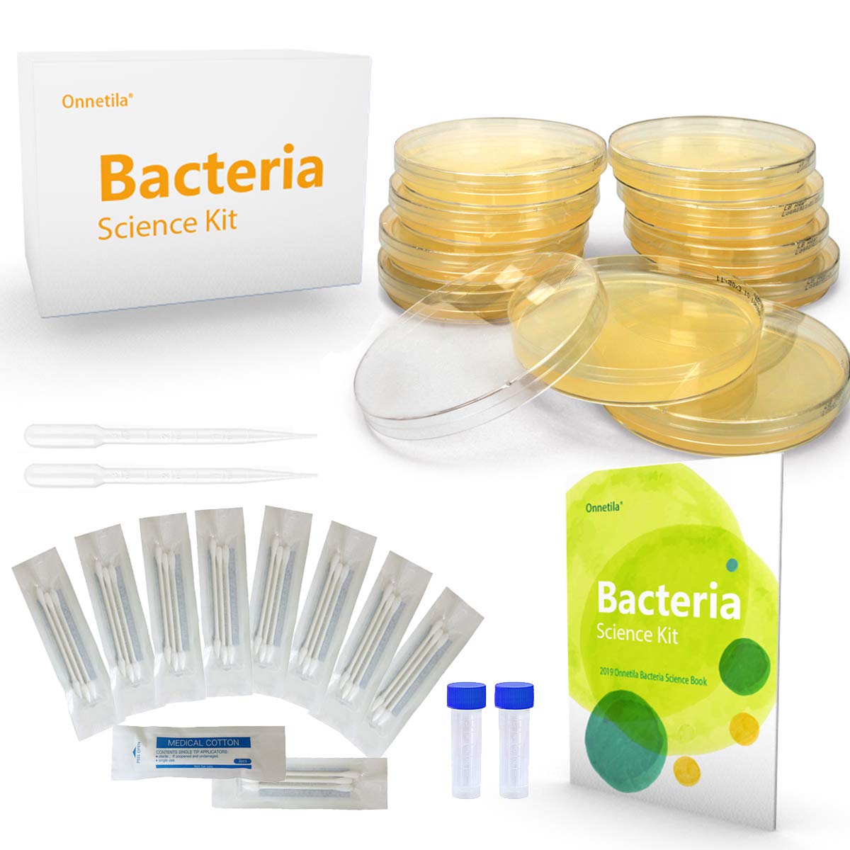 Photo 1 of Onnetila Bacteria Science Kit Petri Dishes with Agar Educational STEM Science Fair Project Kit for Kids Age 9 and Above