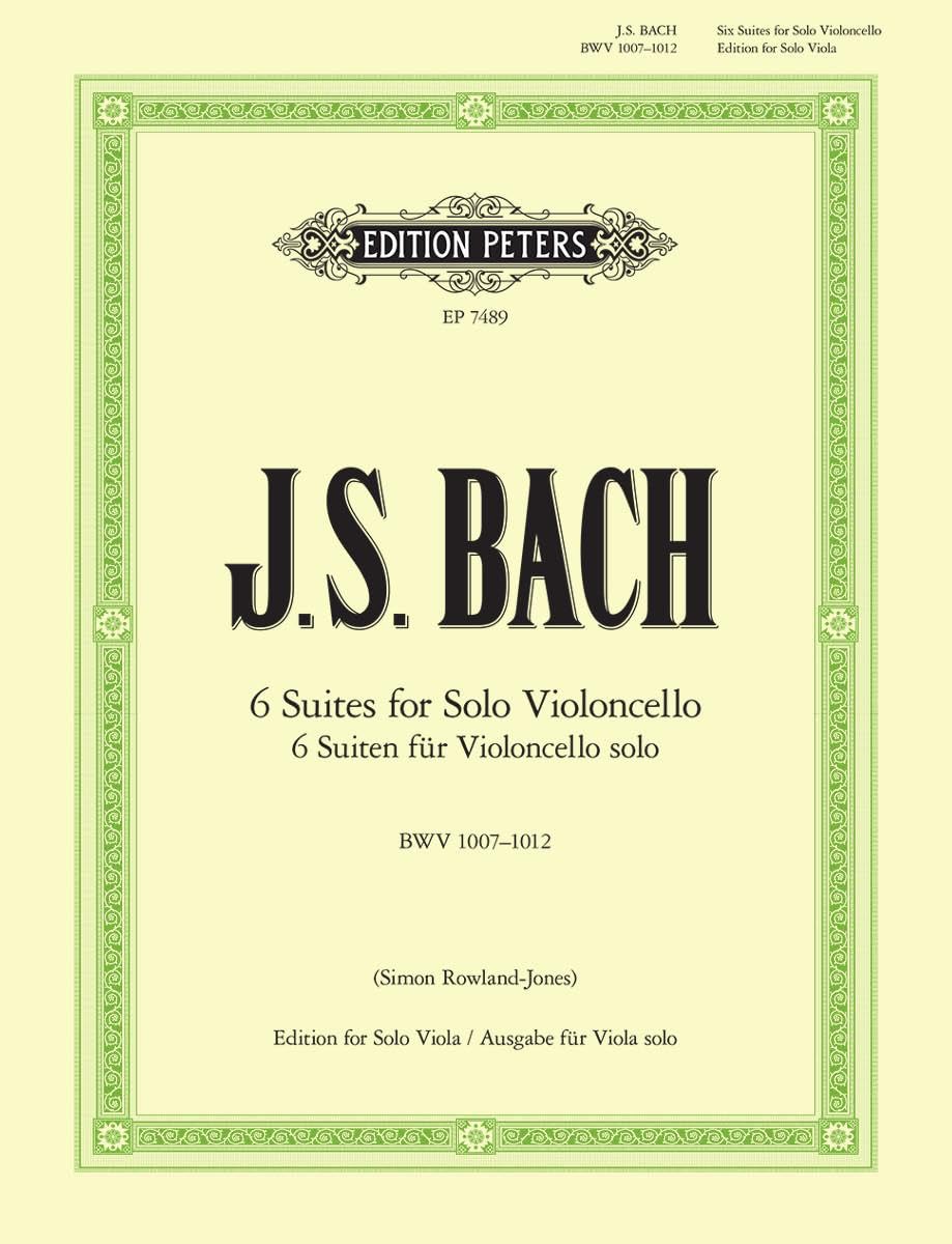 6 Suites for Solo Violoncello BWV1007-1012 (for Viola): Transcription for Viola solo