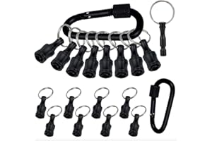 10 Pcs Bit Holder Keychain Kit, 1/4" Hex Shank Screwdriver Drill Bit Holder Screw Adapter Quick Release Hand-Held Socket Hold