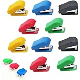 Malijnxin Mini Stapler, Portable Small Hand Held, 10 PCS | Tiny Desk Staplers, Office and School Supplies, Compatible with 0.36 x 0.18 inch No.10 Staples