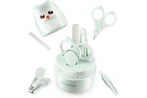 Baby Nail Clippers, 4-in-1 Safe Baby Nail Kit with Cute Case, Nail Clipper, Scissors, Tweezers, Nail File Set for Newborn, In