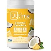 Ultima Replenisher Mocktini Electrolyte Powder Drink Mix – Sugar Free – Piña Colada, 90 Servings – Hydration Powder with 6 Electrolytes and Trace Minerals – Keto Friendly, Non-GMO