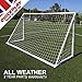 QUICKPLAY Q-Fold Soccer Goal | 30-Second Folding Design for Easy Setup | Portable & Weatherproof uPVC Soccer Goal for Backyard | Durable Post for Adults & Kids