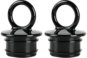 BANLIN (2 Pcs) PVC Boat Drain Plug for 1-1/2" Livewell Drain Plugs, Thru Hull Drain, 1.5 inch Thru Hull Plug, T-H Marine Drain Plug, Boat Scupper Plugs, Push in Boat Drain Plug Stopper