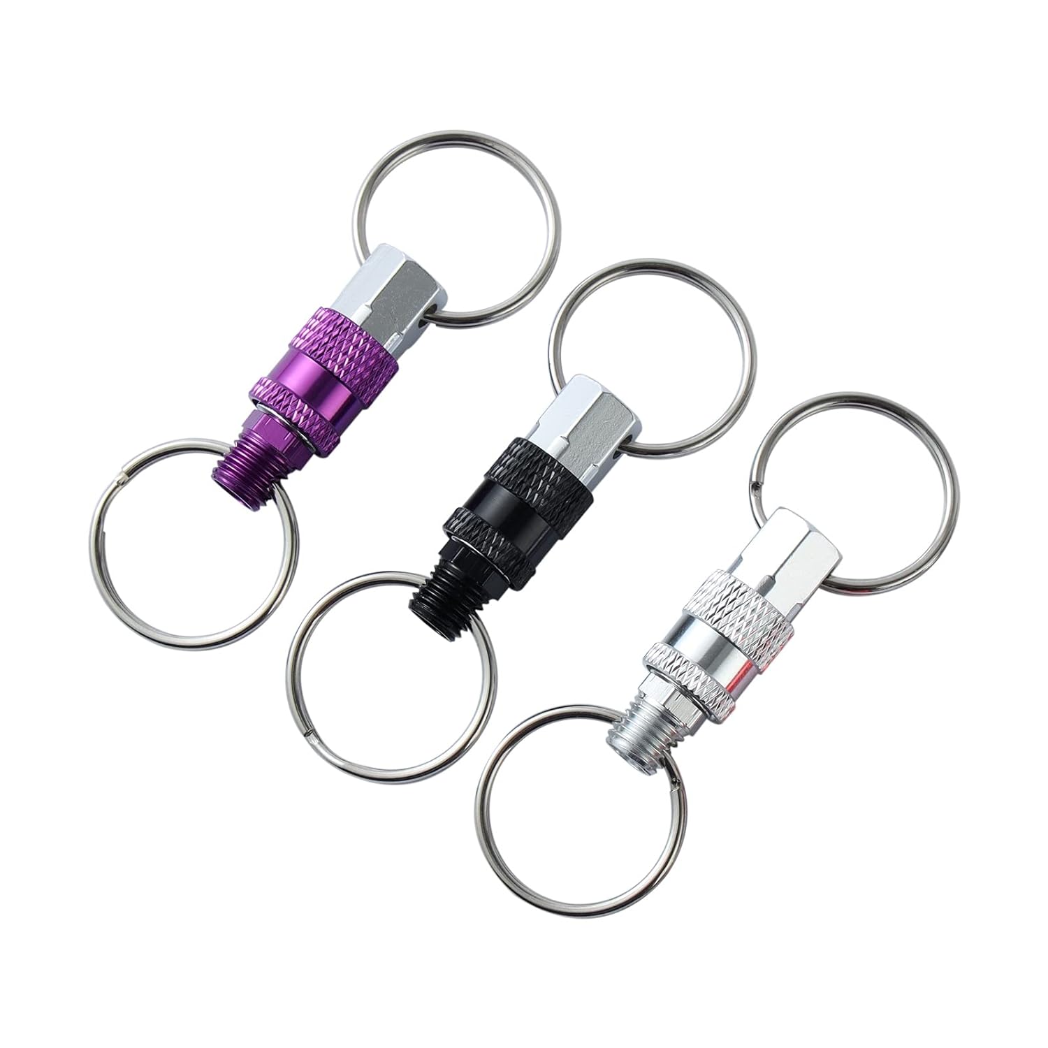 4 Pack Quick Release Detachable Pull Apart Keychain Secure Key