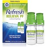 Refresh RELIEVA PF Preservative-Free Artificial Tears Lubricant Eye Drops, 2x0.33 fl oz (10 mL), 2 coun