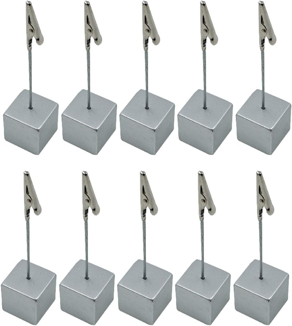 Amazon ZERONOWA メモクリップ カードスタンド メモスタンド オフィス 卓上 10個セット (シルバー) 状差し・メモ