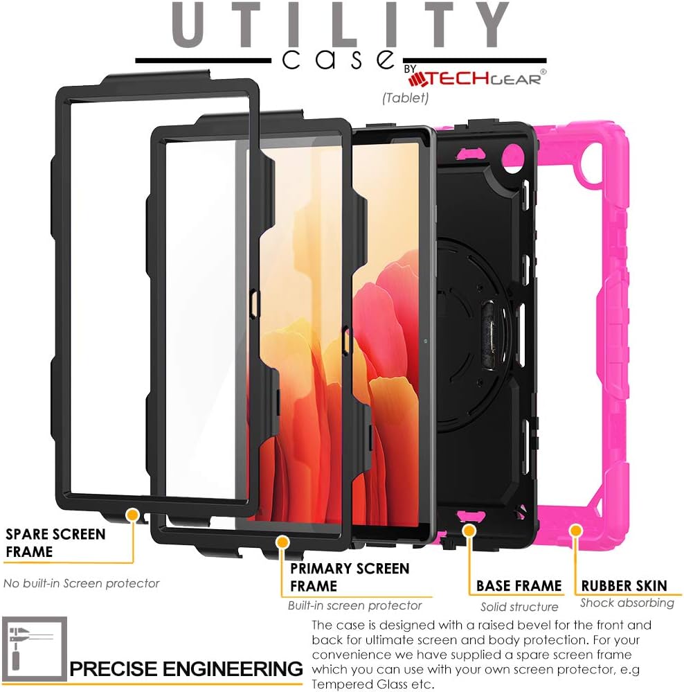 TECHGEAR UTILITY Case fits Samsung Galaxy Tab A7 10.4" (SM-T500 / T503 / T505 / T509) Tough Rugged HEAVY DUTY Armour Shockproof Impact Case with 360 Rotating Stand - Image 4