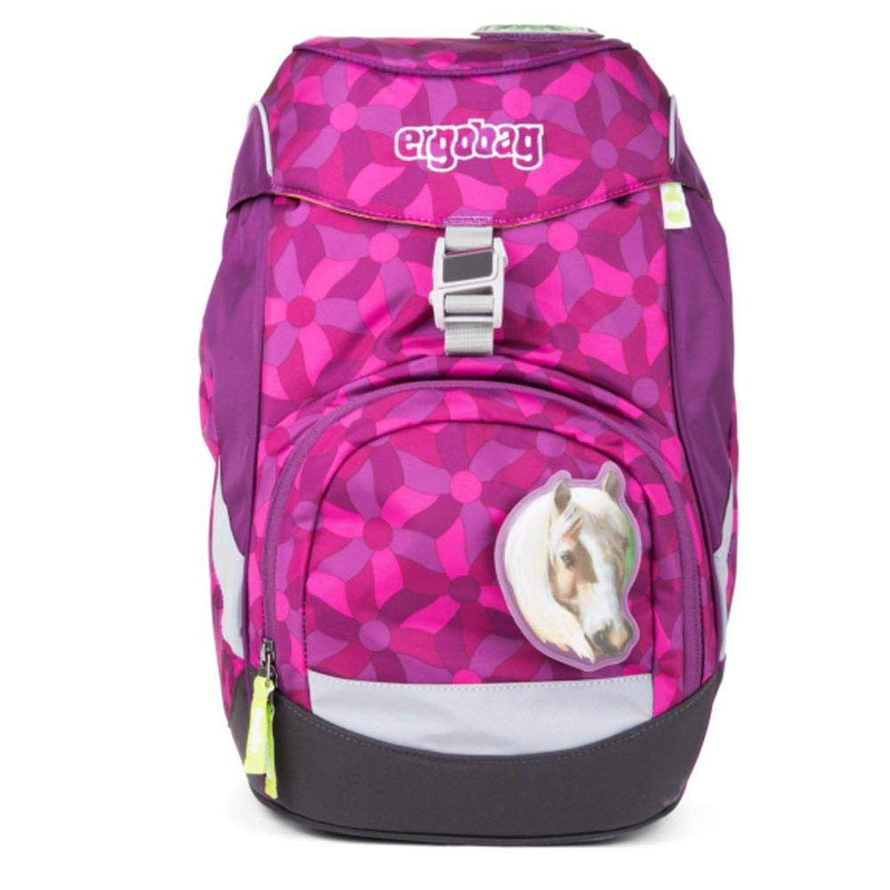 ERGOBAG NachtschwärmBär Kinder-Rucksack, 35 cm, Lila Blumen