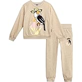 Volcom Girls Toddler Sweatsuit - 2 Piece Frech Terry Crew Neck Pullover Girls Sweatshirt and Toddler Kids Sweatpants