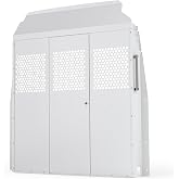 AA Products PT-SP-HR Cargo Van Safety Partition for High Roof Sprinter Van | Steel cargo van partition with mesh window and lock holes for High Roof Sprinter vans. Mounting hardware included