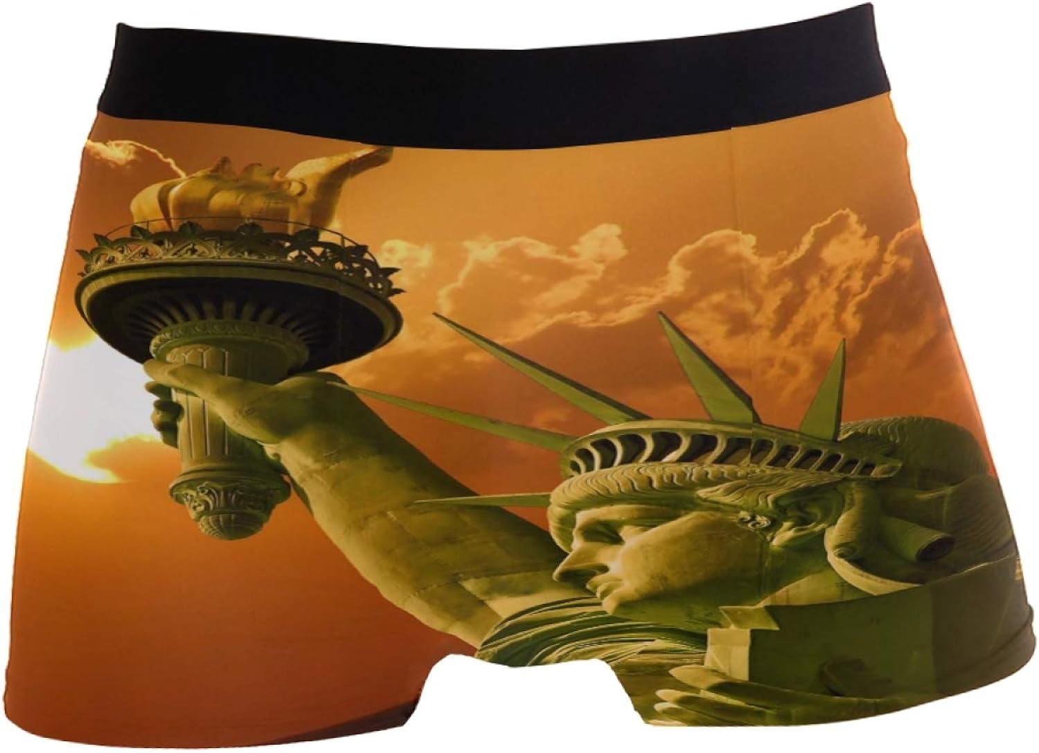 Linomo Men's Boxer Briefs American Statue of Liberty Boxers Shorts