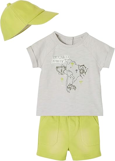 Vertbaudet Ensemble Bebe Garcon 3 Pieces Plein Ete Gris Clair 9m 71cm Amazon Fr Bebes Puericulture