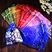 Wudygirl 100 PCS Drawstring Organza Bags 5X7 inches Jewelry Pouches Wedding Baby Shower Party Candy Favor Bags (100 pcs Mix, 5X7)