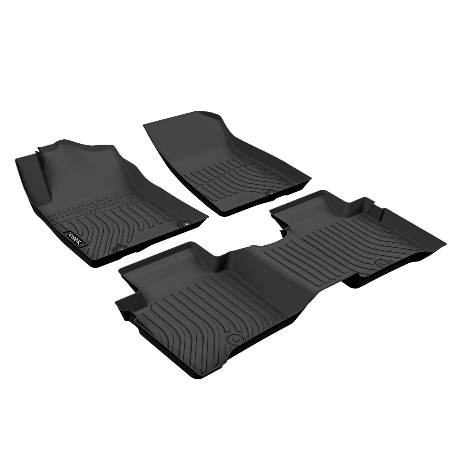 VIWIK Floor Mats for Kia NIRO 2023 2024, TPE Rubber All Weather Car Mats 1st & 2nd Row, Automotive Floor Liners for NIRO 2023 2024 Black Non-Slip Image VIWIK Floor Mats for Kia NIRO 2023 2024, TPE Rubber All Weather Car Mats 1st & 2nd Row, Automotive Floor Liners for NIRO 2023 2024 Black Non-Slip Image