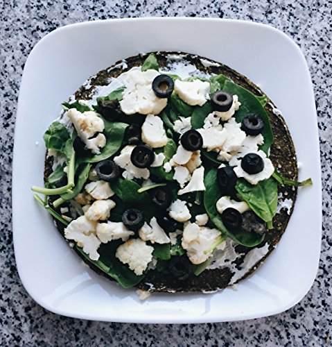 Paleo Pizza Crusts 2 Pack Pizza Crusts - Spirulina (Raw, Vegan, Paleo, Gluten Free wraps) Wheat Free