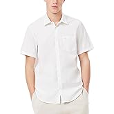 Lacoste Men's Core Regular Fit Short Sleeve Shirt, White, 40