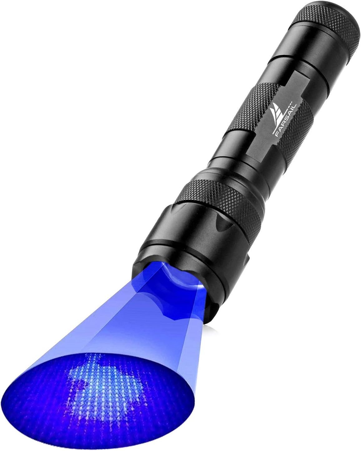 FARSAIL 395nm Professional Rechargeable Black Light UV Flashlight for Resin Curing, Brightest Detector for Fluorescent Rocks, Spots, Minerals, Pet Urine, Leak with Battery, USB Charger, Glasses