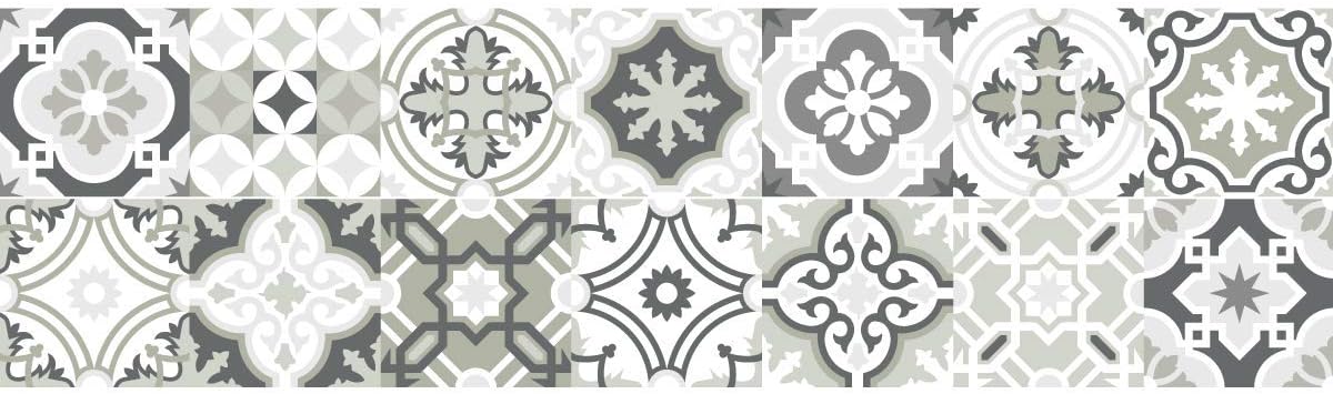 6 Adhesive Stickers for Staircase Tiles, Oslo Grey Shades, 6 bandes de 15 x 105 cm - Image 4