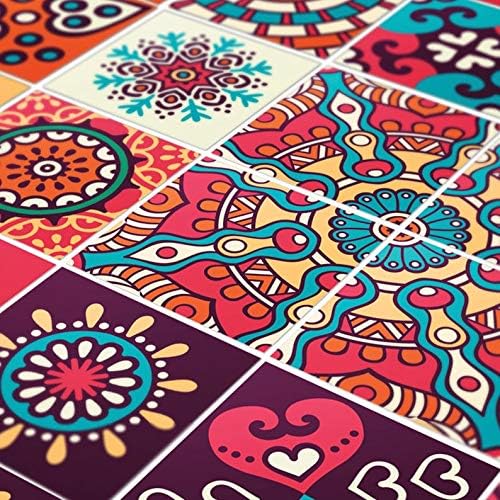 Tiles Stickers Decals - Pack of 24 Tiles - Tiles Decals (Floor - 11.9 x 11.9 inches, Sayil Tile Stickers)