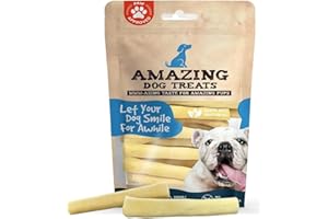 Amazing Dog Treats - Cow Tail Dog Chews (6 Inch Regular - 12 Pack) - Sourced from 100% Grass Fed Cattle - All Natural - Long Lasting Chew for Dogs - Rawhide Alternative for Dogs