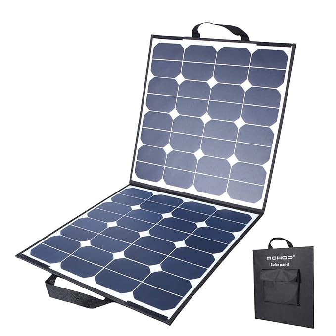 Solarpanel MOHOO 100W 5.5A 18V Solarzelle zusammenklappbar Solaranlage für Wohnmobil, Auto, Boot etc.