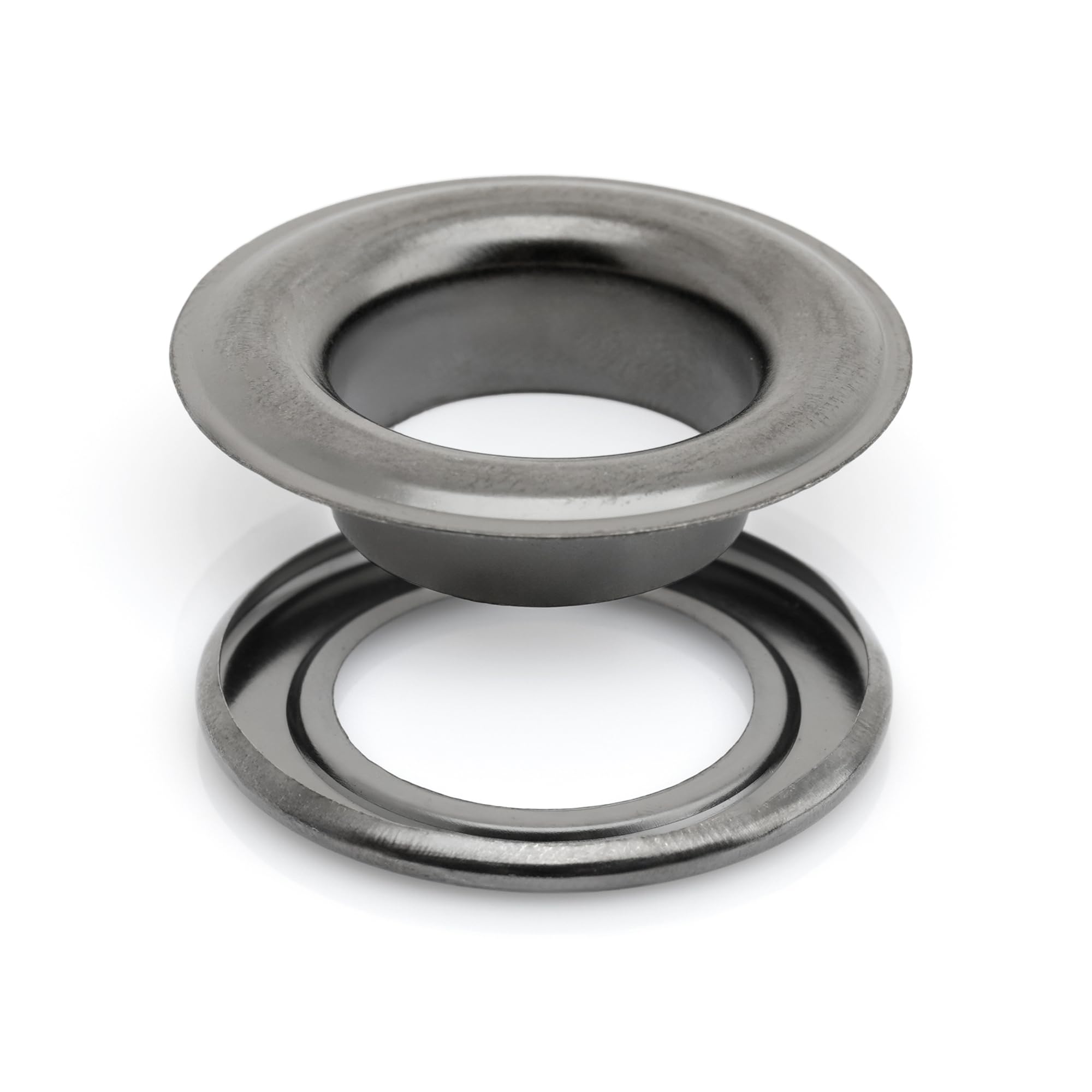 CRAFTMEmore 3/4" (19MM) Internal Hole Gunmetal Black Plate Grommets Eyelets with Washers for Clothes, Leather, Canvas Pack of 25 Sets