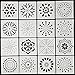 Mandala Dotting Stencils Template - Reusable Mandala Dot Painting Stencils for Painting on Wood, Airbrush and Walls Art, 16 Pack