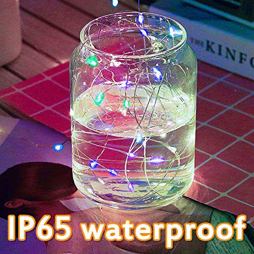 Molbory Solar String Lights Outdoor,2-Pack 33FT 100LED Fairy Lights with 8 Modes Decoration Copper Wire Lights Waterproof Indoor Outdoor Lighting for Patio Yard Trees Christmas Wedding Party