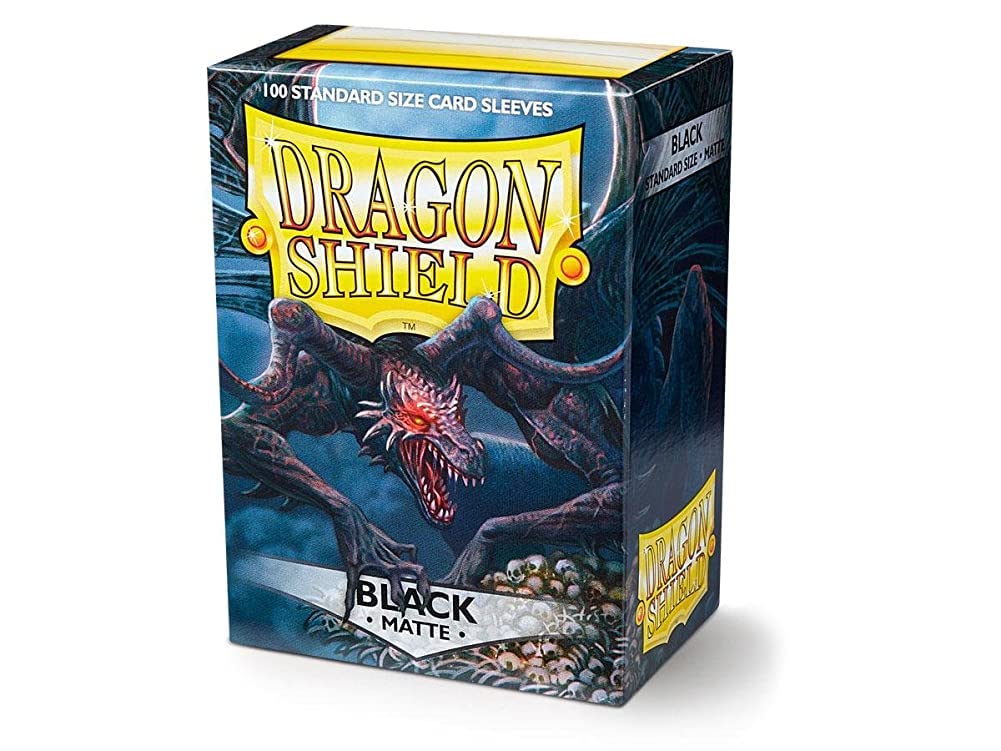 Photo 1 of 2 Packs Dragon Shield Matte Black Standard Size 100 ct Card Sleeves Value Bundle!