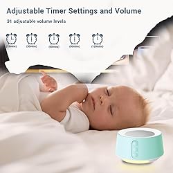 BGOVERSS White Noise Sound Machine with 14 Soothing