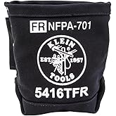 Klein Tools 5416TFR Tool Bag, Flame Resistant Canvas Bag for Bolt Storage with Double Reinforced Bottom and Tunnel Connect, 5