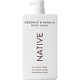 Native Sulfate Free Body Wash Contains Naturally Derived Ingredients | for Women & Men| Coconut & Vanilla, 36 oz