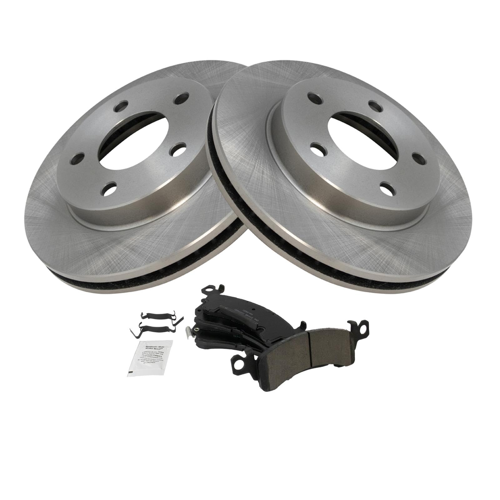 TRQ Front Brake Pad and Rotor Set Ceramic Compatible with 1988-1990 Buick LeSabre Image